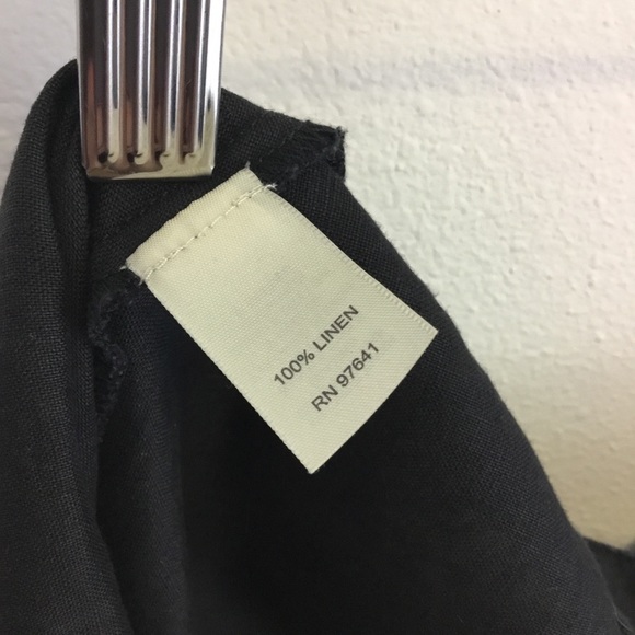 J. Jill Black Linen Maxi Bell Shaped Skirt -16 - Picture 7 of 8